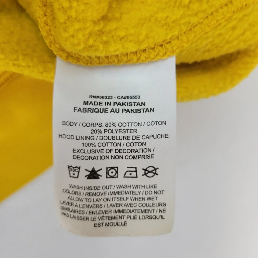 Nike Hoodie Mens Medium Yellow Sportswear Just Do It Embroidered Logo CU4044